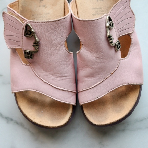 THINK! Mizzi face sandal leather cork pink slide - Picture 8 of 8